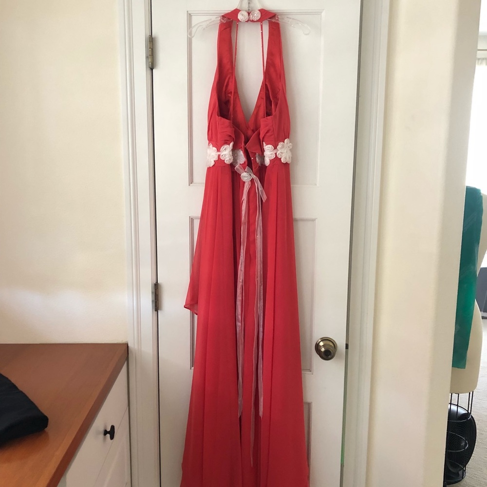 💃Ever-Pretty || Coral Formal Maxi Dress - Picture 3 of 8